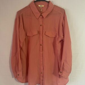 Kori America Peach Blouse